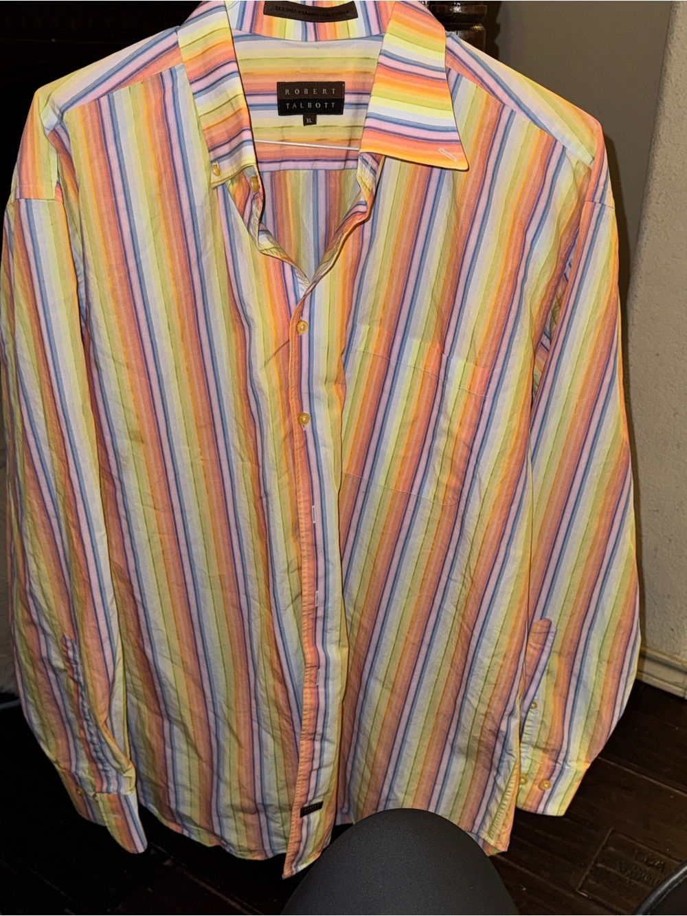 Robert Talbott Multicolor Pastel Striped Button-Down Shirt